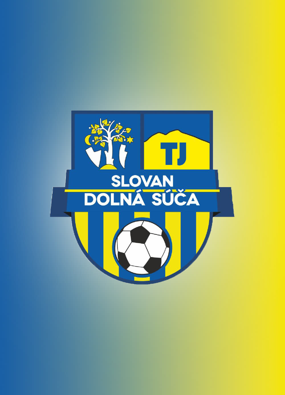 Zadná strana kartičky — logo klubu na gradiente