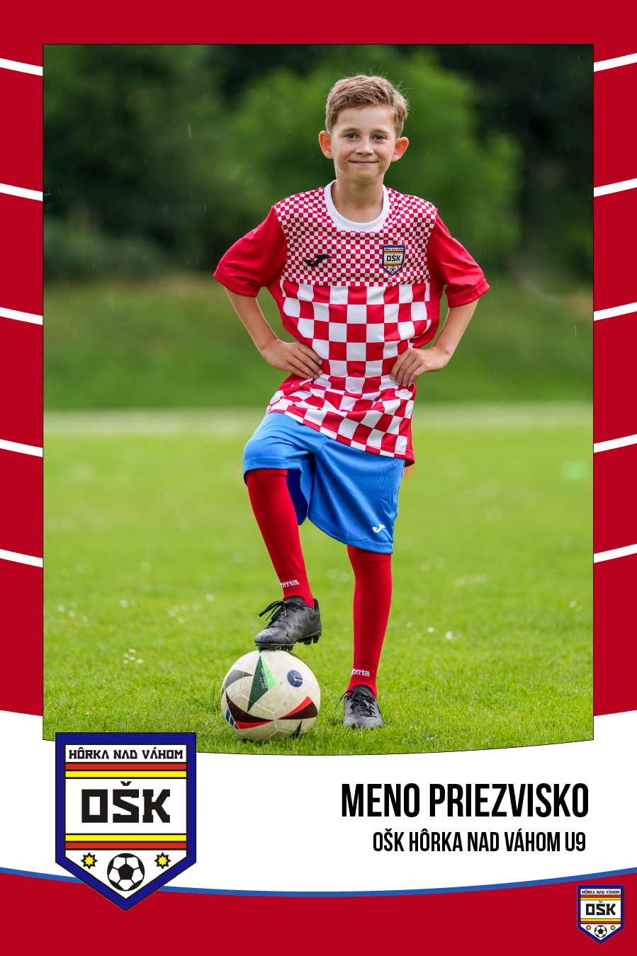 Vzorový futbalový portrét