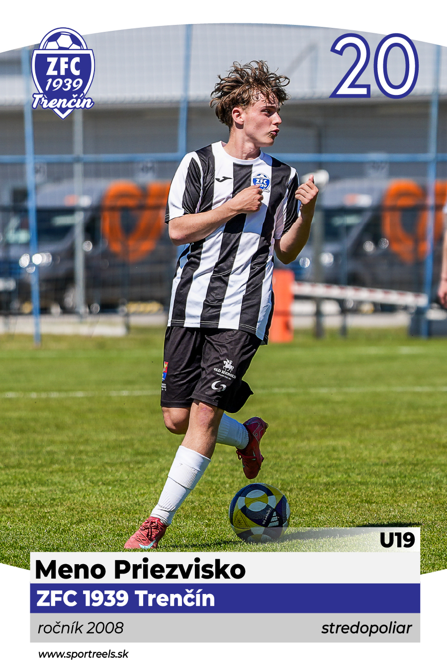 Vzorový futbalový portrét